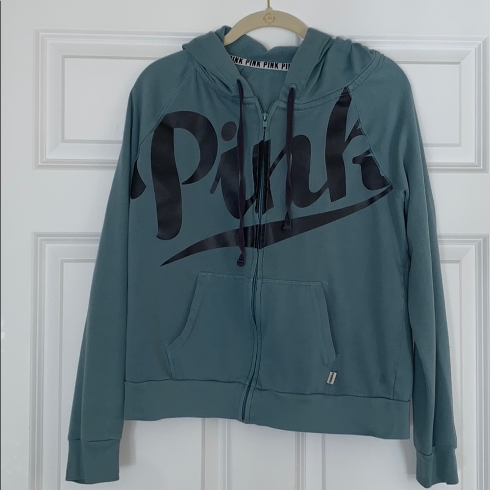 Zip up PINK hoody size large